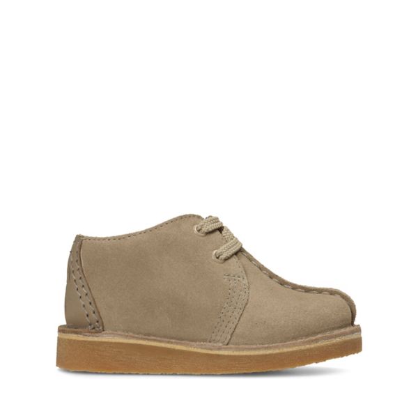 Clarks Girls Desert Trek Casual Shoes Sand Suede | CA-8703254